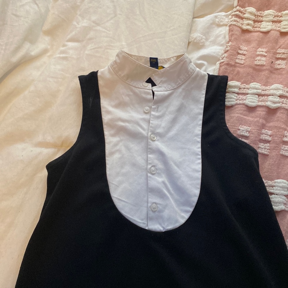 Polo Ralph Lauren tuxedo dress, black and white, size 8-10
